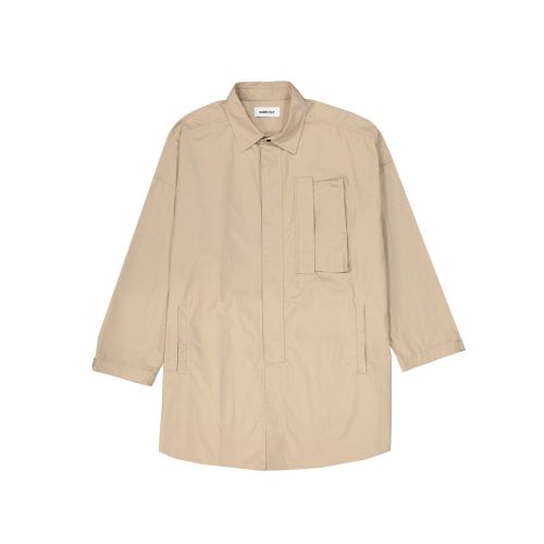 Cotton Overshirt Shirt — Beige