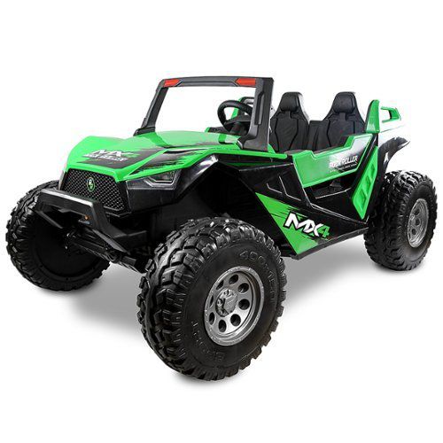 Rock Roller MX4 UTV Powered Ride-On w/ 3 Mile Range & 5.5 MPH Max Speed - Green/Black