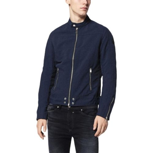 Diesel J STREET Mens Biker Jackets Slim Fit Summer Outwear Bomber Coat Full Zip - Navy