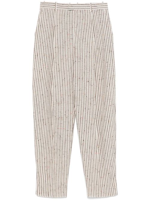 Knotted Viscose Silk Stripe Pants
