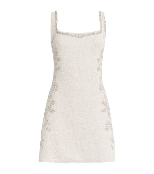 fringe white mini dress Dixie Sequin Fringe Dress – Retrofete