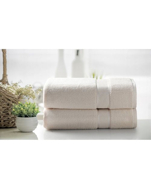 2pc Zero Twist Cotton Plush Bath Sheet Set