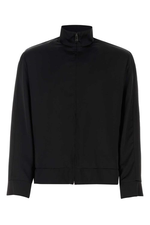 Black Satin Sweatshirt