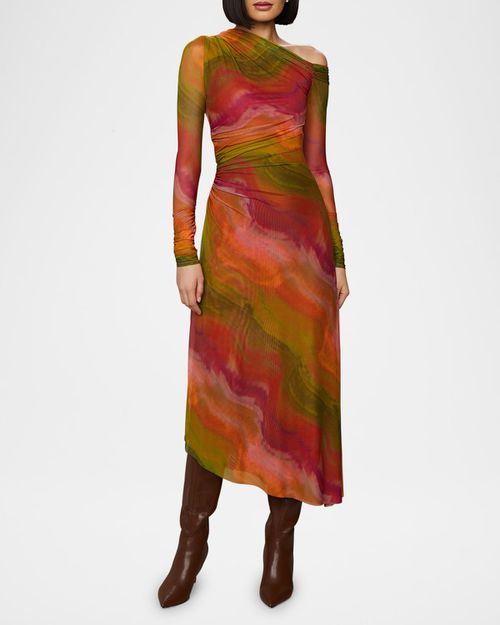 Drena Mesh Midi Dress