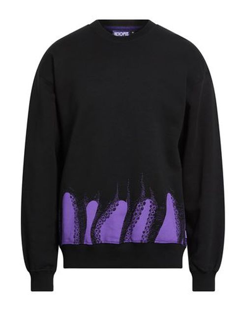 Man Sweatshirt Black Size M Cotton
