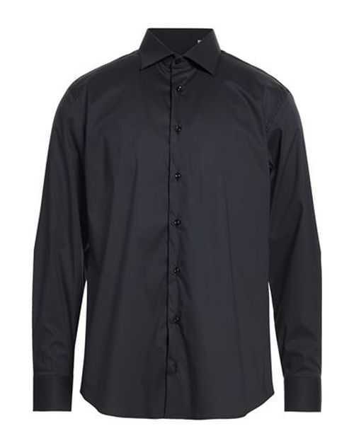 Man Shirt Midnight blue Size 17 Cotton, Elastane