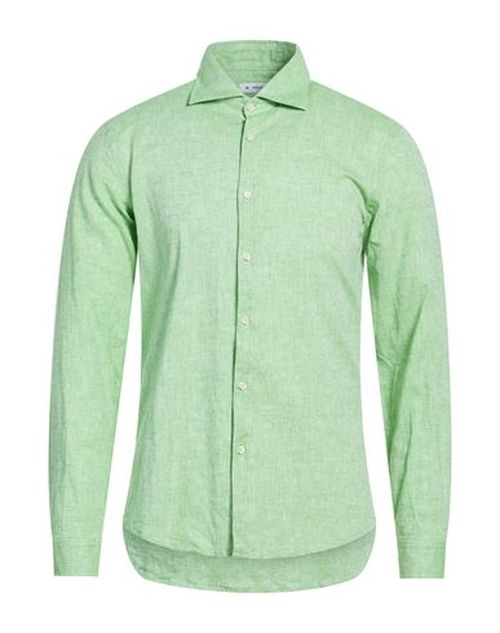 Man Shirt Green Size 15 ½ Linen, Cotton