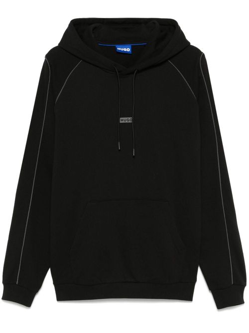Logo-print hoodie - Black