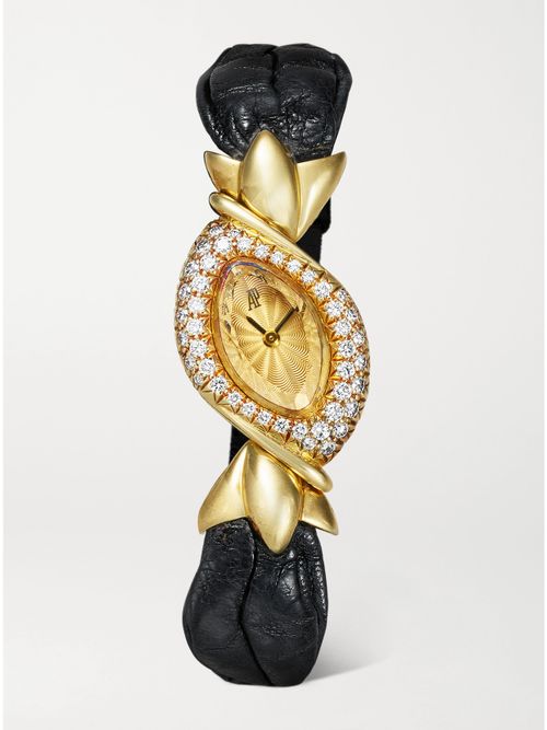 + Audemars Piguet Vintage 1986 Baroque Quartz-movement 18-karat Gold And Diamond Watch (6.5" Wrist) - One size