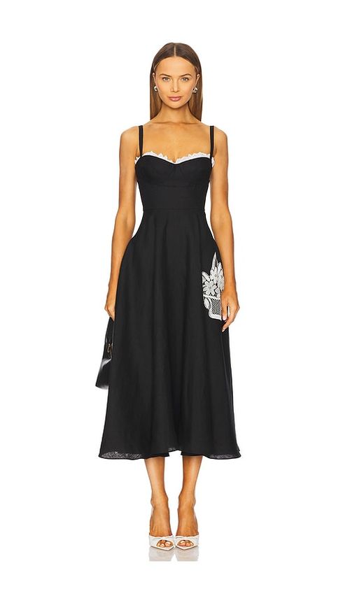 Alejandra Alonso Rojas Bustier Maxi Dress in Black - Black. 4 also