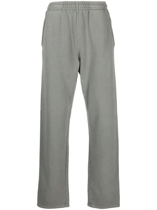 Mélange-effect straight-leg trousers - Grey
