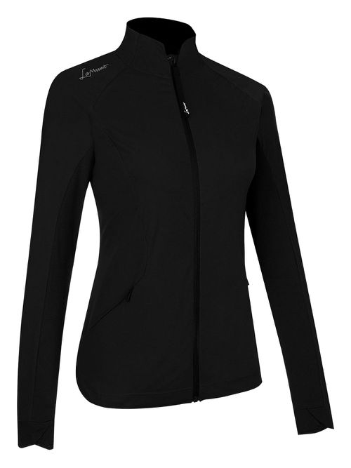 High-neck zip-front jacket - Black