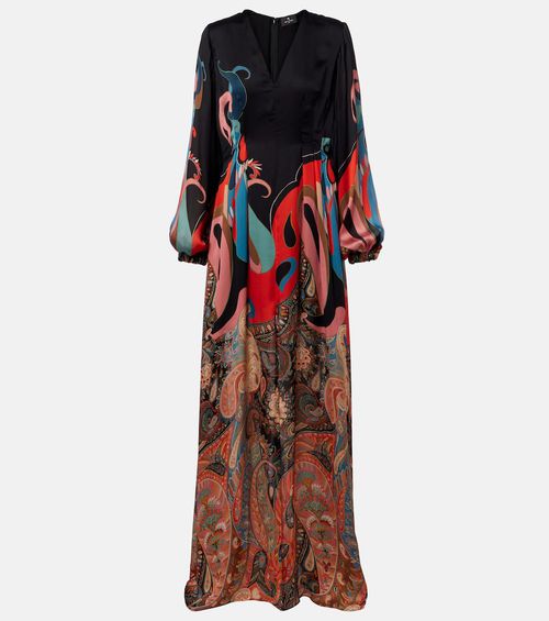 Paisley silk gown