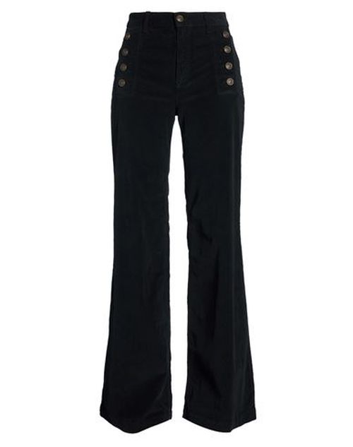 Woman Pants Black Size 12 Cotton, Elastane