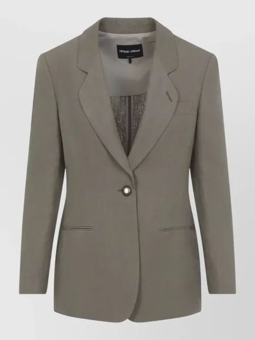Giorgio Armani - tailored blazer jacket back vent notched lape