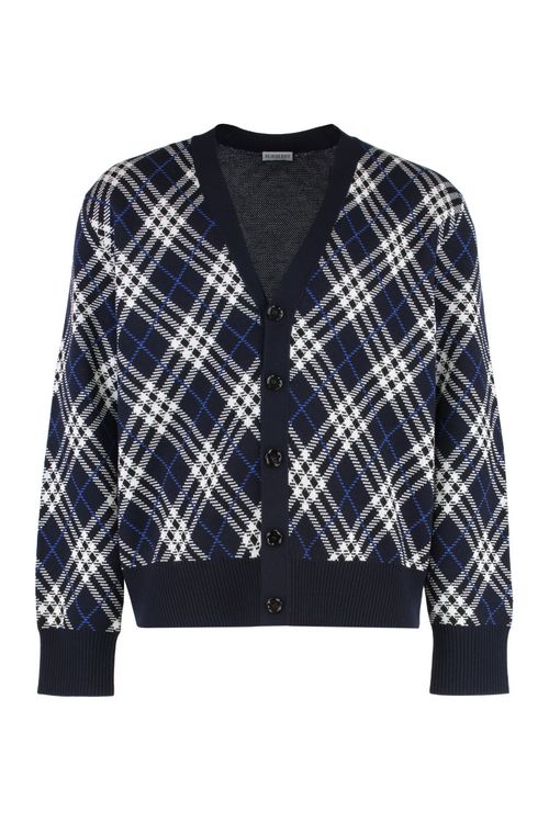 Blue V Neck Cardigan