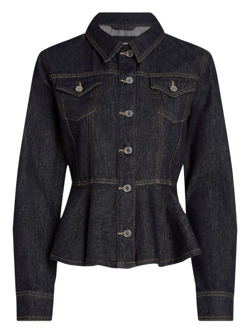 Peplum denim jacket - Blue