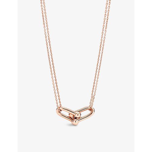 Womens Rose Gold Tiffany HardWear Double Link 18ct Rose-gold Necklace 16in