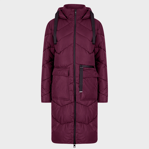 Saint and Sinner Fig Chevron Padded Coat - fig