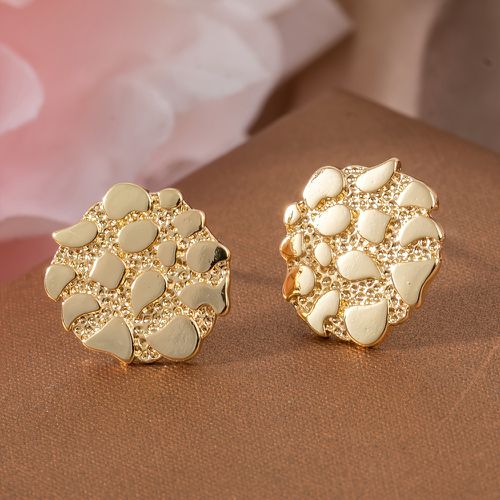 TEMU 1 Pair Luxury Geometric Earrings For Women - Synthetic Gemstone Elegant Party & Everyday Jewelry, Versatile Wear For Weddings, & Specia