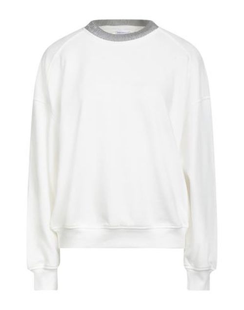 Woman Sweatshirt White Size XL Cotton, Elastane, Brass