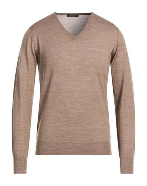 Man Sweater Light brown Size 42 Merino Wool