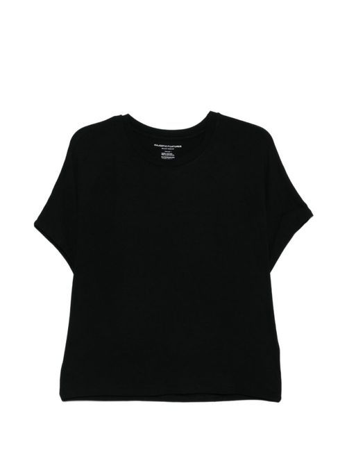 Black Solid Crew Neck T-Shirt