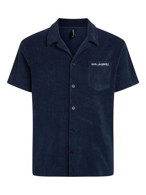 Karl Lagerfeld terry cloth-effect shirt - Blue