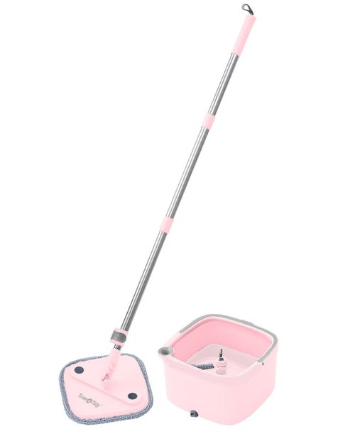 True Clean Spin Mop and Bucket System - Rose