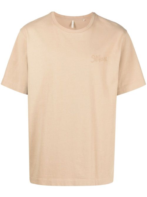 Graphic-print organic-cotton T-shirt - Neutrals