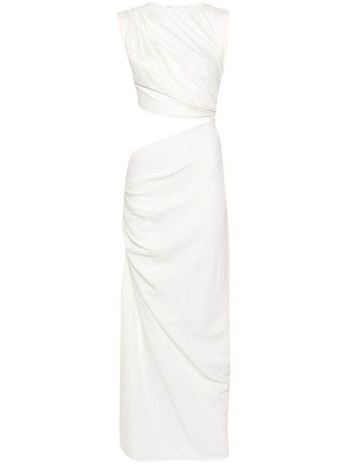 크리스토퍼 에스버 여성 White Ribbed Twist Tank Silk Dress - Women's - Silk/Viscose/Spandex/Elastane 2402308123054136