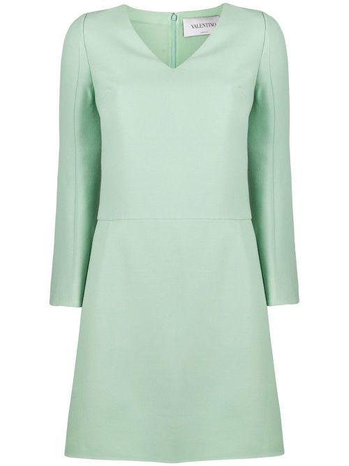 Valentino Garavani v-neck shift short dress - Green