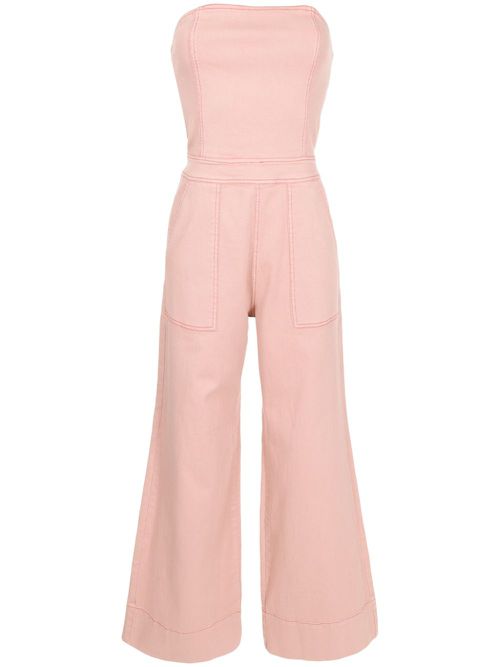 Alice strapless denim jumpsuit - Brown
