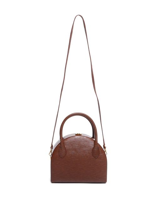 Leather two-way bag - Brown