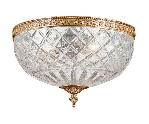 3-Light 12" Ceiling Light in Olde Bra