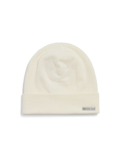 Women's Knitted Beanie in Cashmere - Cream