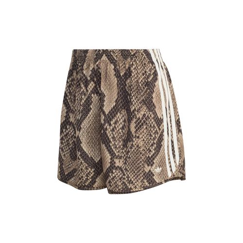 Snake Print Satin Shorts