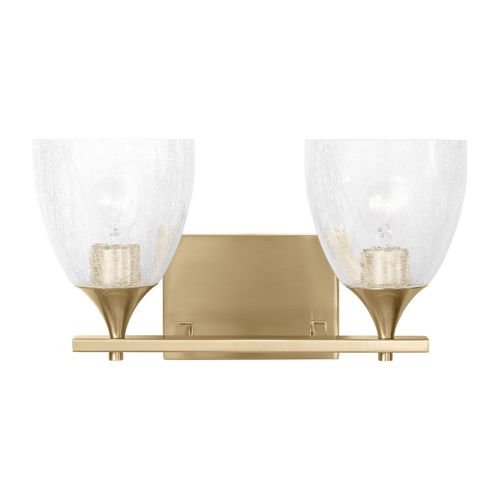 Satin Brass Bathroom Vanity Light from the Toffino Collection