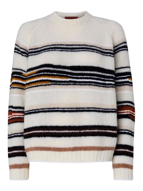 Multicolor striped cutle sweater