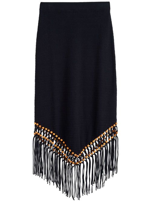 Chinti & Parker Laura beaded skirt - Black