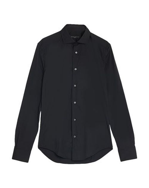 Brian Dales Man Shirt Black Size 15 Cotton, Polyamide, Elastane