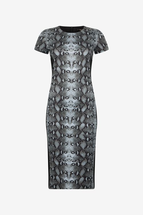 Snake Print Midi Dress