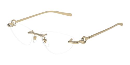 Gucci GG1702O 002 Women’s Eyeglasses Gold Size 54 - Blue Light Block Available