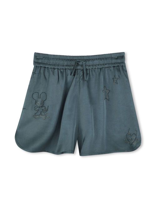 Rhinestone-embellished shorts - Grey