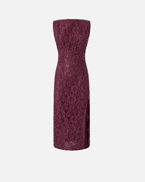 Floral lace dress with plunging rear neckline - 36