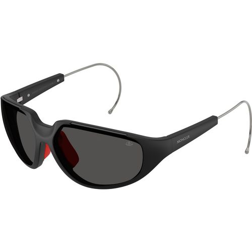 Moncler Unisex Moncler ME8008 LASZER 500687 Gafas de sol Inyectado Negro Gris Geométrico Norma