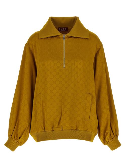 GG Jacquard Knit Sweater — Gold