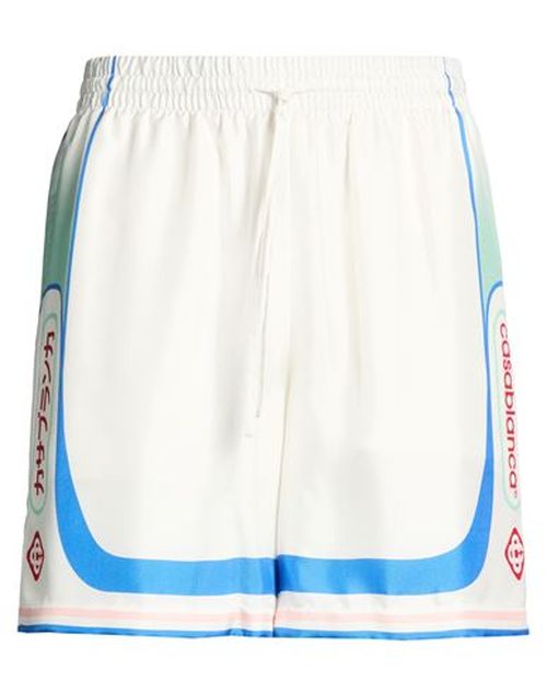 Man Shorts & Bermuda Shorts White Size L Silk