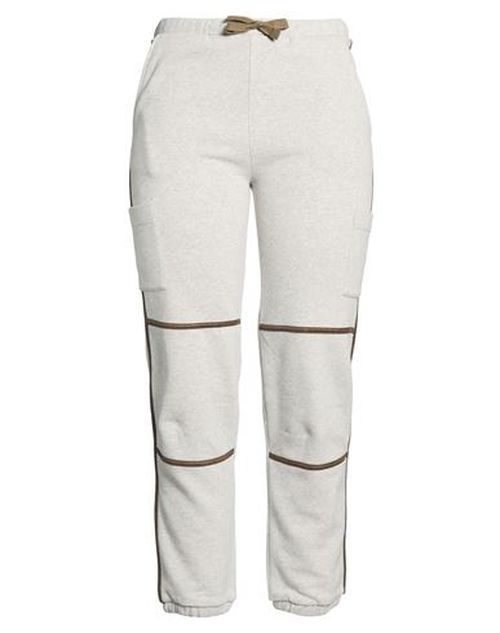 Woman Pants Light grey Size M Organic cotton