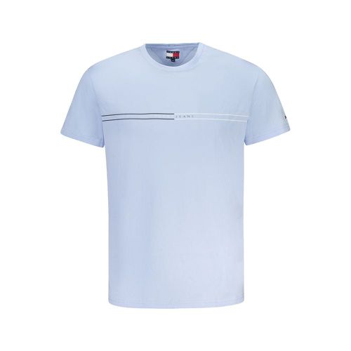 Blue Cotton Men T-Shirt - S